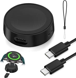 Watch Charger for Galaxy 3 4 5 Pro 6 Classic, Split and Detachable, with USB C to USB C Cable 3.3ft, Compatible with Galaxy Smart Watch 3 4 5 Pro 6 Classic Active1 2, Black