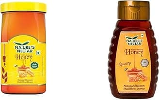 Nature's Nectar Natural Honey 1kg NMR Tested 100% Pure + Nature's Nectar Natural Honey Squeezy Pack 500g NMR Tested 100% Pure