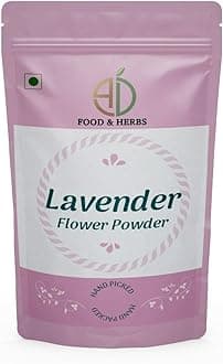 A D Food & Herbs Organic Lavender Flower Powder Aromatic Edible for Homemade Lattes, Tea Blends, Bath Salts, Gifts, Crafts (50 Gms)