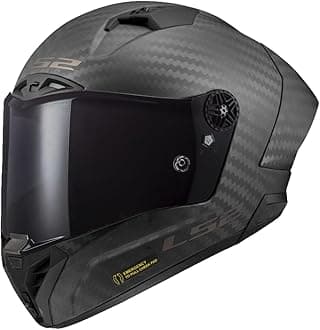 LS2 FIM Carbon 9k Motorcycle Helmet - FF805 THUNDER C GP PRO - MATT BLACK - (XS) 53-54cm)
