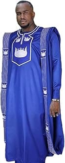 HD African Mens Clothing Traditional Wedding Attire Embroidery Agbada Boubou Caftan Nigerian Male Clothes Set