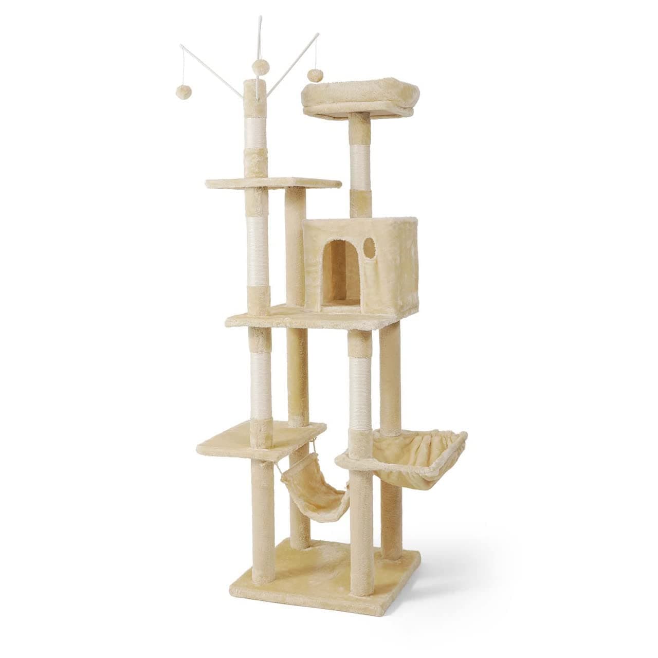 CAPHAUS 67-Inch Cat Tree, Beige