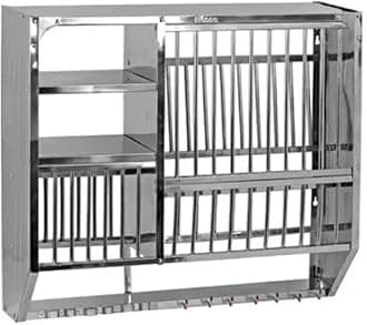 Quench steel kitchen utensils stand wall mounted rack utensils drainer and organizer 30 * 24 inches stainess steel 4 kg, Tiered Shelf
