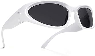 GUVIVIWrap Around Fashion Sunglasses for Men Women Trendy Swift Oval Dark Futuristic Sunglasses Shades Glasses Eyeglasses