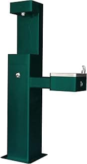 Global Industrial Outdoor Bottle Filling Station & Drinking Fountain, Green P...