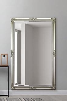 MirrorOutlet X Large Silver Antique Bevelled Dressing Wall Mirror 5Ft6 X 3Ft6 (164cm X 102cm), 168x107,XY051
