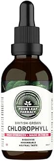 – Liquid Chlorophyll Drops for Water - British-Grown Chlorophyll - High Strength Chlorophyll Liquid 6000mg - Made in UK - 2 Month Supply