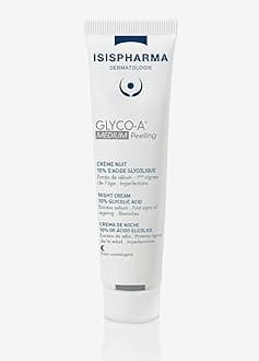 ISISPHARMA GLYCO-A MEDIUM PEELING - Night Cream with 12% glycolic acid for combination, oily and blemish-prone skin - Illuminates, Matifies and Smoothes skin tone - Made in France