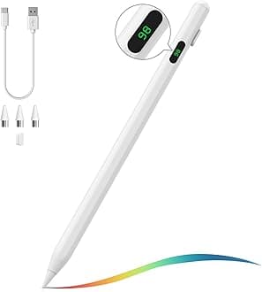 Stylus Pen for Touch Screen, Active Universal Stylus Pen Compatible with iPad/iPhone/Samsung/Lenovo/Xiaomi and Other iOS/Android Smartphone and Tablet Devices, White