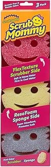 – Scrub Daddy Scrub Mommy Cleaning Sponges - Dual Sided Non Scratch Sponge Scourers, Smiley Kitchen Sponges for Dishwashing & Bathroom, FlexTexture Dish Scrubber Sponge, Assorted 3 Pack