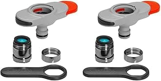 Gardena tap Connector for Indoor taps: Connection for Indoor taps, Including Adapter for Aerator Head, Spanner for Easy Fitting, for Kitchen and Bathroom (18210-20) (Pack of 2)
