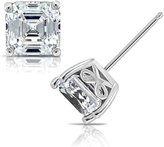 Sterling Silver Infinite Elements Cubic Zirconia Stud Earrings, (previously Amazon Collection)
