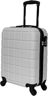 AVIOAtlas Cabin Suitcase 52x35x20cm - Lightweight Double-Wheel Luggage Bag w/Combi Lock, 3 Internal Pockets, Telescopic Handle w/ 3 Heights - Durable ABS Hard Shell RyanAir, EasyJet, British Airways