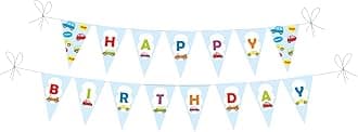 Pretty UR Party Colourful Cars Party decorations Kit - 80 pcs includes Banner, balloons, thank you, centerpiece, danglers, Cars Party Supplies, Vehicles Birthday Decor, DIY Décor Pack for kids, boys