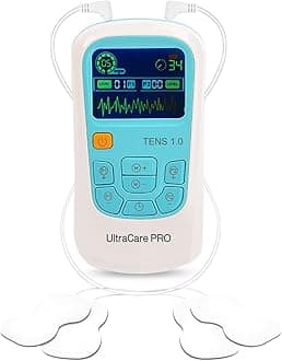 UltraCare PRO TENS 1.0 TENS Machine for Physiotherapy Massager, 25 Modes,50 Intensity Levels, Rechargeable, Dual Channel, TENS Unit, TENS Device, TENS Machine, Muscle/Nerve Stimulator for Pain Relief