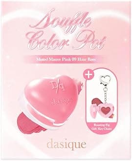 Souffle Color Pot Special Set #09 Haze Rosy- 0.22 Ounce Makeup Blush, Buildable, Built-In Mini Brush, Multi-Use For Cheek and Lip