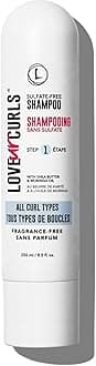 Love Ur Curls - Fragrance Free Shampoo, Moisturizing and Scalp Cleanse for Curly, Wavy, or Coily Hair, Vegan and Silicone Free, 250mL