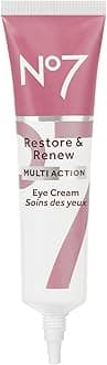 No7 Restore & Renew Multi Action Eye Cream - Skin Renewing Under Eye Cream for Puffiness & Dark Circles - Moisturizing Formula for Wrinkles (15ml)