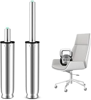 MASTERY MART 9 Inches to 13 Inches Office Chair Gas Cylinder, 4" Stroke, Heavy Duty 1000 lbs, Universal Office Chair Replacement Gas Lift Cylinder Pneumatic Shock, Class 4 (Not for 1KEA, Silver)