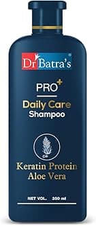Dr Batra's® PRO+ Daily Care Shampoo| With Aloevera & Keratin Protein|Mild Shampoo, Sulphate & Paraben Free|Daily Care Natural Protein Shampoo, protects from daily tear|Suitable for Men & Women, 350ml