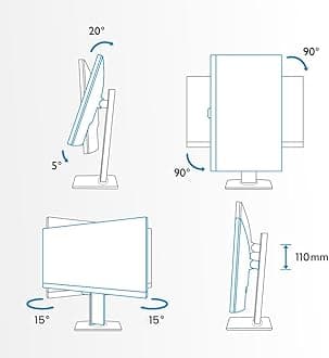 BenQ PD2705U 27 inch 3840 x 2160 4K Designer Monitor, UHD, sRGB, Rec.709,sRGB, HDR10, IPS,USB-C (65W),USB Hub, AQCOLOR, Factory-Calibrated, CAD/CAM Mode,Hotkey Puck G2, KVM, Ergonmic, ICC Sync (Grey)