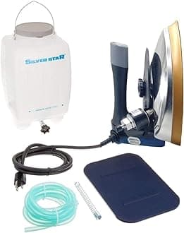 ES 300 L Silverstar 1600 watt Indusrial Electric Steam iron press with 4ltr Water tank, Big Base, Heavy Duty, High Pressure