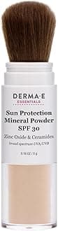 Mineral Sunscreen for Face, SPF 30 Brush On Sun Protection Mineral Powder Sunscreen, 0.16 Oz, Mattifying Zinc Oxide & Ceramides, Sets Makeup, Controls Oil, Translucent Finish, All Skin Tones