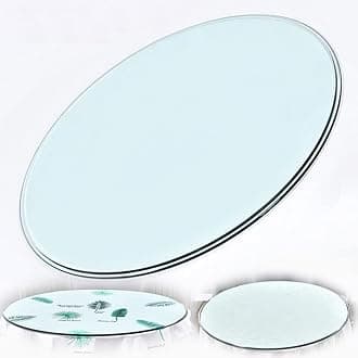 XFAK 16-40in(40-100cm) Round Tempered Glass Table Top, Round Dining Table Top, Clear Glass Table Cover Protector, 9mm Thick/Smooth/Easy To Clean (Size : 24in/60cm)