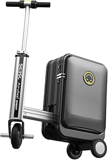 SE3SL Lightweight Rideable Luggage Portable Riding Suitcase APP Control Carry-on Luggage, 6.8kg Ultra-Light for Travel (Black)
