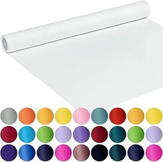 Craft Paper Roll 17.8" x 760" Kraft Paper White Easel Paper Roll for Kids Gift Wrapping Art Bulletin Board Paper Bouquet Flower Packing Painting Drawing Floor Covering Poster Chart Paper