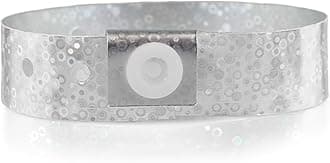 Wristco 100 Silver Holographic Plastic Wristbands for Events – Extended Wear, Glowing Color Prevents Reuse – Premium-Grade Bracelets for Hospital & Medical ID, Party & VIP Identification
