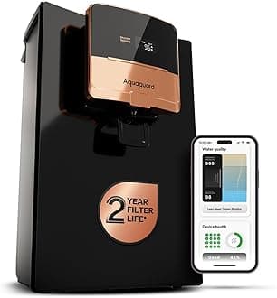Aquaguard Ritz Pro RO+UV+Copper Water Purifier | 2 year filter life | SMART Purifier | TDS Display | FilterLife & Water In take Tracker | Service Alert | With Mega Sediment filter