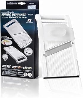 Mandoline Jumbo Slicer, Japanese Stainless Steel Blade, BPA Free, 13 x 6.5-Inches, Official US Version with Authentic Retail Packaging
