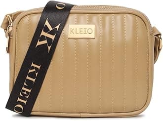 KLEIOVegan Leather Quilted Elegant Sling Bag For Women with Adjustable Straps & Zip | Casual Crossbody Bag for Girls for Everyday Use, Parties, Functions, College & Office