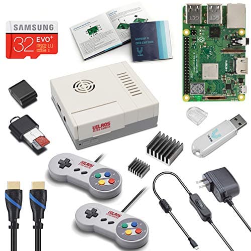 Vilros Raspberry Pi 3 Model B+ (B Plus) Retro Arcade Gaming Kit with 2 Gamepads & Fan-Cooled Retro Gaming Case