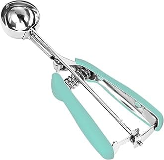 Ice Cream Scoop, 18/8 Stainless Steel Cookie Scoop, Cookie Scoops for Baking, 1.5 Tbsp/ 23ml/ 0.7 oz Cookie Dough Scoop, Ice Cream Scooper with Trigger Release, Cookie Scooper for Baking (Mint Green)