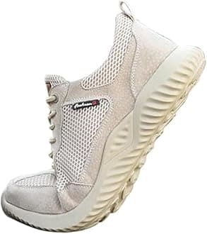 Safety Shoes Work Boots Ultra Lightweight Composite Toe Cap Steel Toe Safety Hiker Shoes Black Spring and Summer