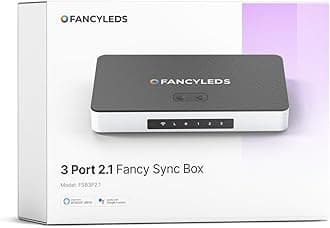 New RGBW 3 HDMI 2.1 Fancy Sync Box with 3 HDMI Ports, 4K 120Hz, HDR (for 70" to 95" TVs)