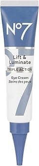 No7 Lift & Luminate Triple Action Under Eye Cream - Dark Circles Under Eye Treatment with Vitamin C & Collagen Peptide Technology - Helps Reduce Puffiness, Bags & the Appearance of Wrinkles (0.5 Oz)