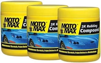 MOTOMAX 2K Rubbing Compound 100G, Pack of 3 | Removes Minor Scratches, Swirl Marks, Paint Defect and Oxidization from Metal Surfaces On Cars, Bike, Yellow