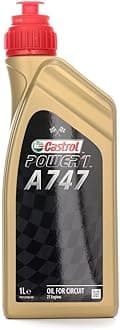 Castrol Power 1 A747 Semi-Synthetic Castor Oil Blend 2T 2 Stroke Oil, 1 Litre, for water-cooled engines