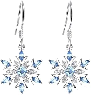 Christmas Snowflake Earrings Snowflake Dangle Drop Earring for Women or Girls Jewelry Gifts