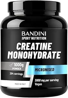 – Bandini® Creatine Monohydrate Powder 1kg/1000g | Pure Creatin Micronised | Improve Training, Sport, Gym, Pre Workout, Physical Performance and Recovery | Muscle Power & Strength | 100% Vegan | Non-GMO