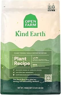 Kind Earth Plant Based Dry Dog Kibble, Natural Vegan Dog Food, Source of Complete Protein, Nutrient-Dense, Highly Digestible, Hypoallergenic, Lower Carbon Footprint (20 Pound Pack of 1)