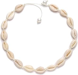 Cowrie Shell Choker Necklace for Women Puka Shell Necklace Corded Seashell Necklace Hawaiian Beach Jewelry