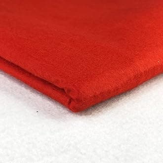 Acrylic Felt Fabric by The Metre - 60" (150cm) Extra Wide, 1mm Thick - Continuous Length Soft Crafting for Sewing, Applique, Decorations & Upholstery - Discount Fabrics LTD(Red,5)