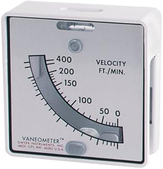 DwyerVaneometer Swing Vane Anemometer, M480, 0-2.0 m/s