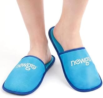 NEWGO Foot Ice Pack Slippers for Plantar Fasciitis and Neuropathy, HSA or FSA Eligible 2 Pack Gel Ice Slippers Hot Cold Pack for Bunion Surgery Pain Relief, Burning Feet