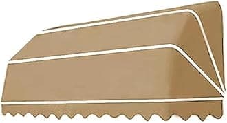 French Curved Retractable Awning Folding Patio Awning Canopy, Balcony Canopy, Polyester Foldable Awning, Diy Courtyard Retractable Awning For Yard, Balcony, Porch 110 * 60 * 60cm brown