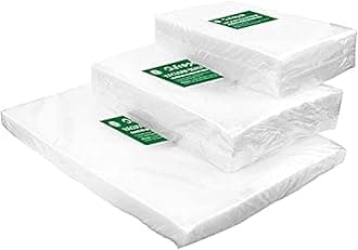 – 150 Count 50 of Each Size15X25cm 20x30cm 28x40cm Textured Vacuum Sealer Bags for Food sealer,BPA Free Embossed Vacuum Food Sealer Bags,Great for Sous Vide PreCut Bag